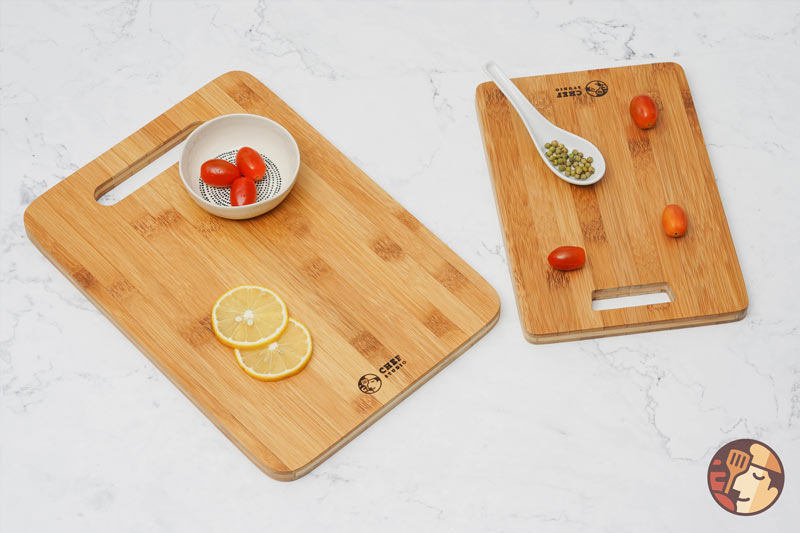 Chef Studio's rectangular bamboo cutting board has three layers with modern technology
