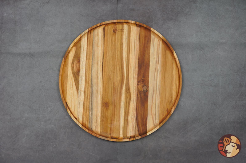 Review Teak Chef Studio Round Wooden Tray 15.7x0.8in