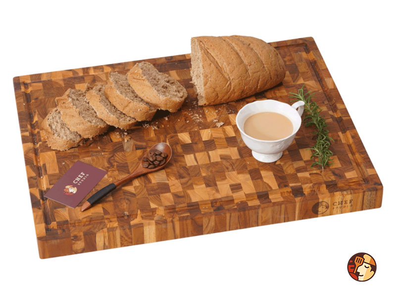 Teak Chef Studio Rectangular Wooden Cutting Board 15x20x1.5 in