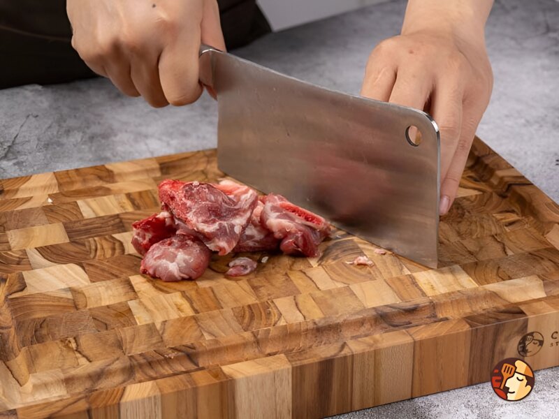 Teak Chef Studio Rectangular Wooden Cutting Board 9.8x14x1.4