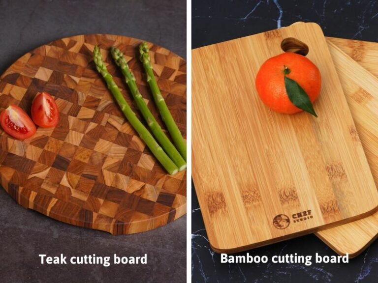 Bamboo vs Teak cutting board
