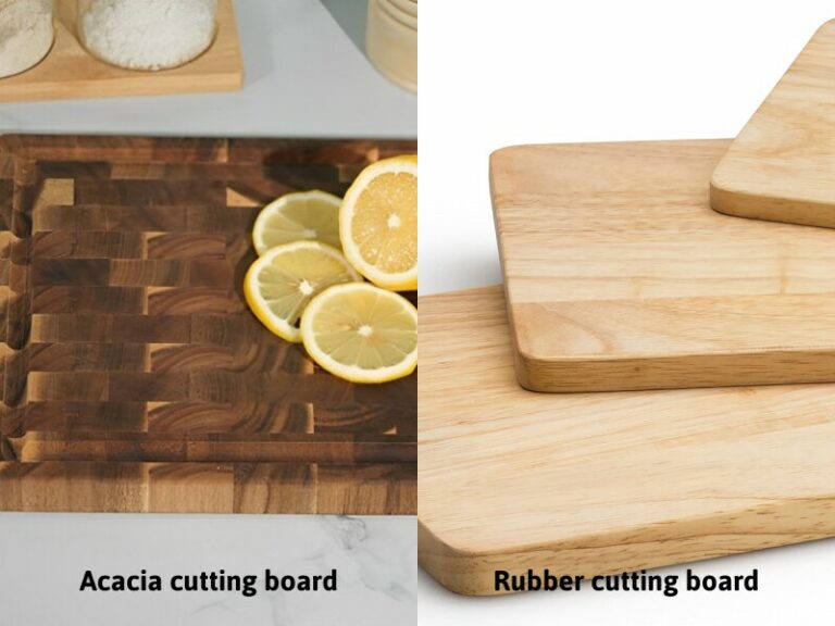 Rubberwood vs Acacia cutting board
